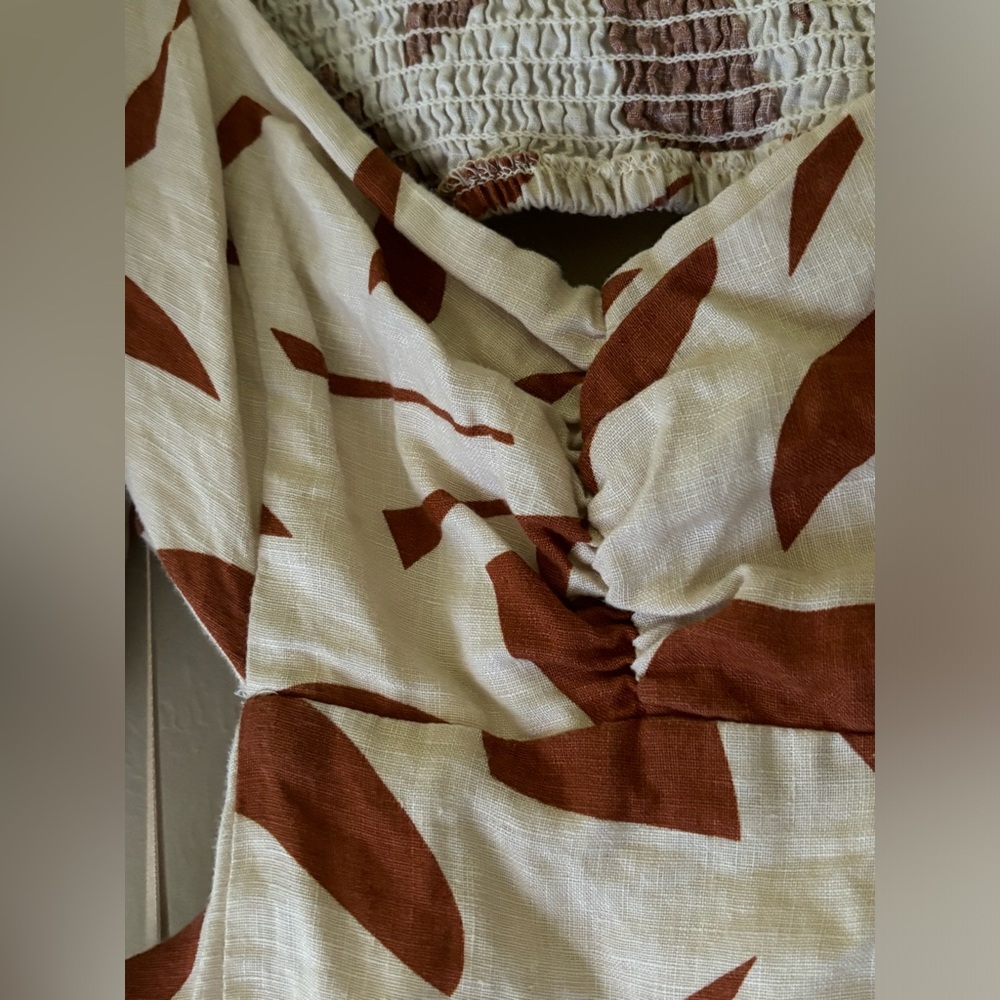 NWOT ASTR the Label Heather Dress Rust Abstract - Picture 4 of 8
